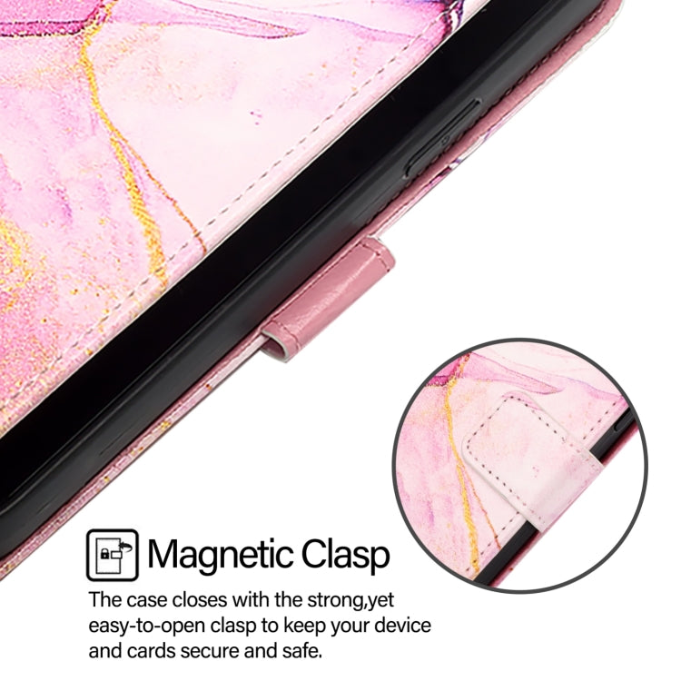 For Blackview A53 PT003 Marble Pattern Flip Leather Phone Case(Pink Purple Gold) - free shipping - PMC TechLife - Order now!