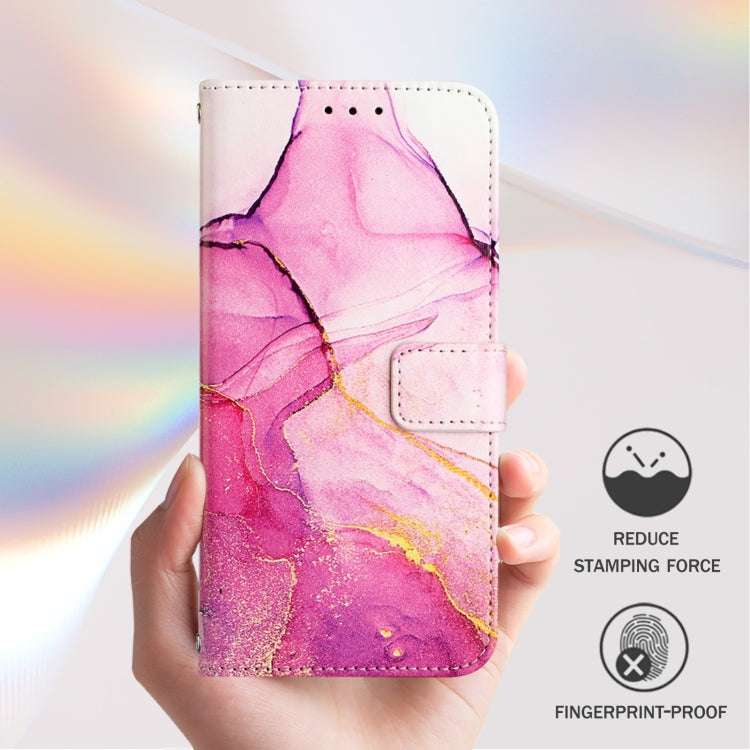 For Blackview Wave 6C PT003 Marble Pattern Flip Leather Phone Case(Pink Purple Gold) - More Brand by PMC TechLife | Online Shopping South Africa | PMC TechLife | Buy Now Pay Later Mobicred