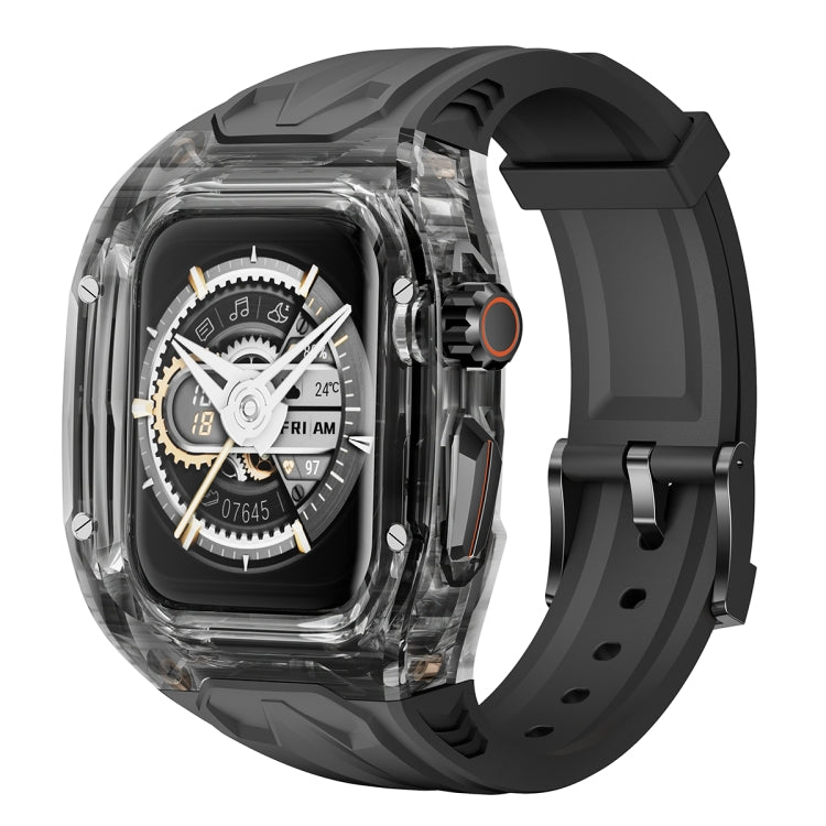 For Apple Watch Series 9 45mm Modified PC Hybrid TPU Watch Case Band(Black Clear Black) - free shipping - PMc TechLife - Order now!
