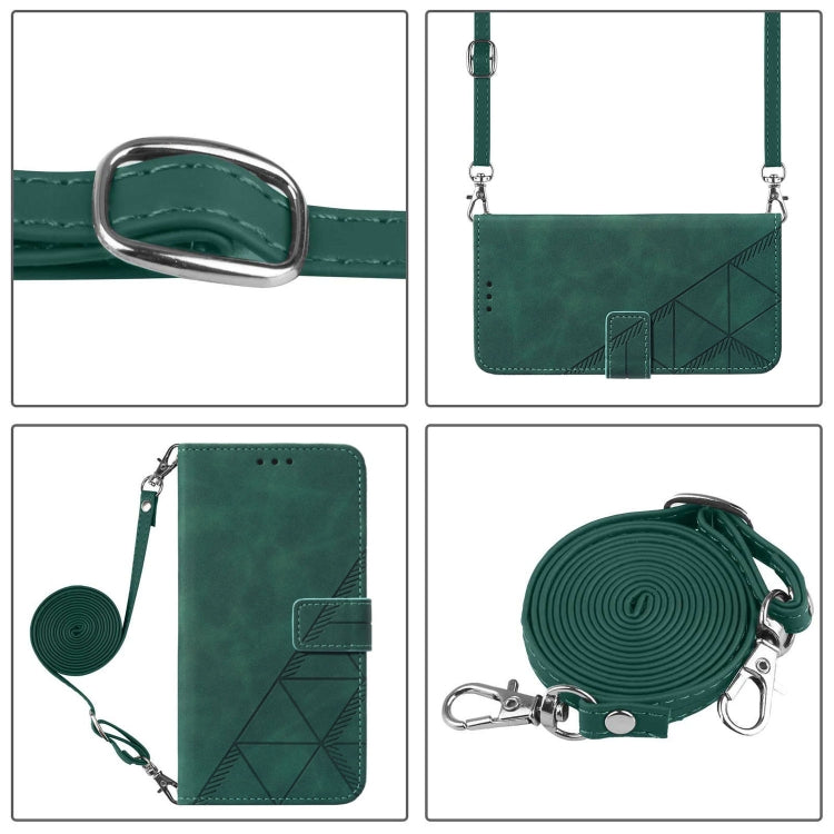 For Blackview Color 8 Crossbody 3D Embossed Flip Leather Phone Case(Green) - More Brand by PMC TechLife | Online Shopping South Africa | PMC TechLife | Buy Now Pay Later Mobicred