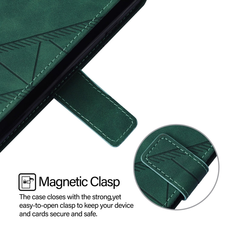 For Blackview Color 8 Crossbody 3D Embossed Flip Leather Phone Case(Green) - More Brand by PMC TechLife | Online Shopping South Africa | PMC TechLife | Buy Now Pay Later Mobicred