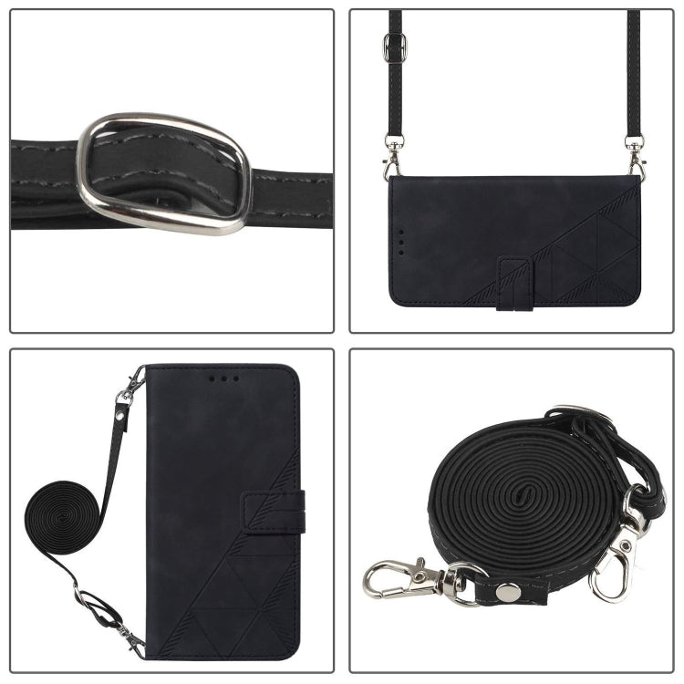 For Blackview Shark 8 Crossbody 3D Embossed Flip Leather Phone Case(Black) - More Brand by PMC TechLife | Online Shopping South Africa | PMC TechLife | Buy Now Pay Later Mobicred