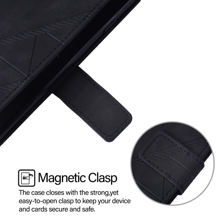 For Blackview Shark 8 Crossbody 3D Embossed Flip Leather Phone Case(Black) - More Brand by PMC TechLife | Online Shopping South Africa | PMC TechLife | Buy Now Pay Later Mobicred