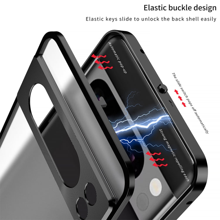 For Google Pixel 7 Snap Buckle Metal Frame Frosted Phone Case(Grey) - Google Cases by PMC TechLife | Online Shopping South Africa | PMC TechLife | Buy Now Pay Later Mobicred