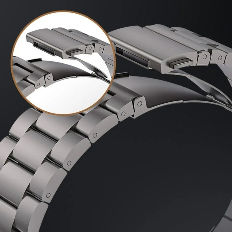 For Apple Watch Ultra 49mm 3-Bead Flat Buckle Titanium Alloy Watch Band(Silver) - free shipping - PMC TechLife - Order now!