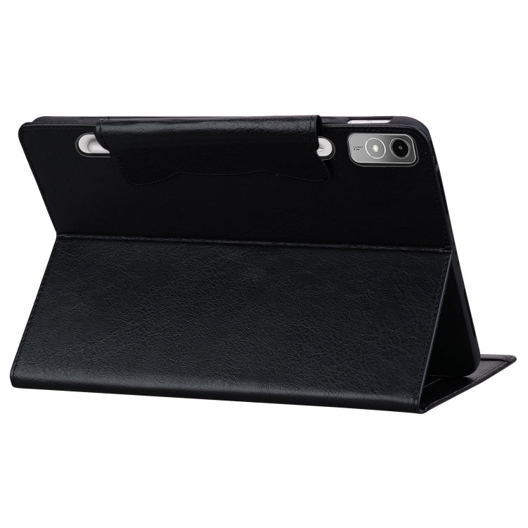 For Lenovo Tab P12 Cat Buckle Leather Tablet Case(Black) - Lenovo by PMC TechLife | Online Shopping South Africa | PMC TechLife | Buy Now Pay Later Mobicred