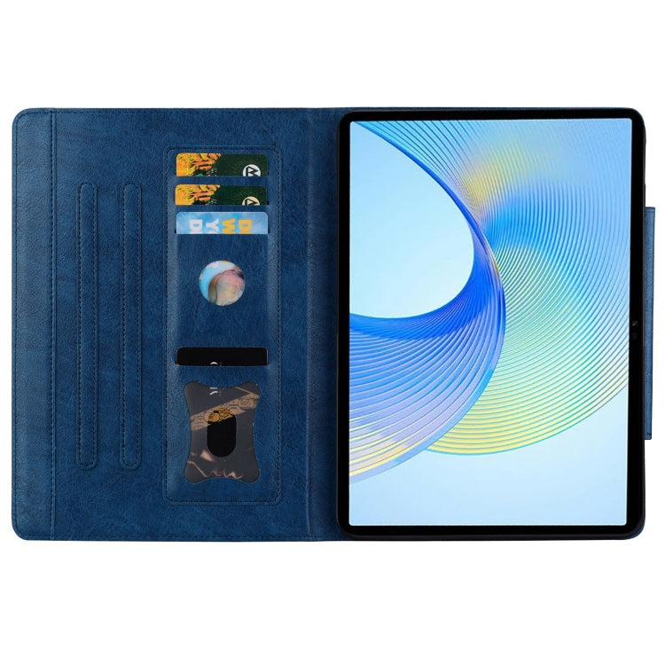 For Lenovo Xiaoxin Pad M11 2024 Cat Buckle Leather Tablet Case(Royal Blue) - Lenovo by PMC Jewellery | Online Shopping South Africa | PMC Jewellery | Buy Now Pay Later Mobicred