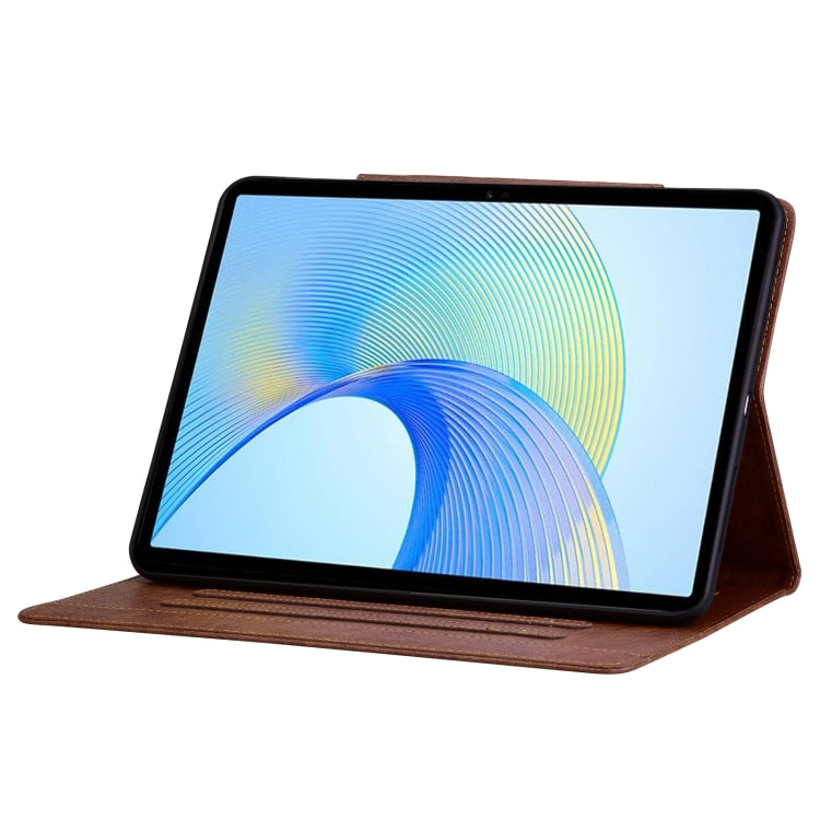 For Lenovo Tab K11 Plus / M11 Plus  Cat Buckle Leather Tablet Case(Brown) - Lenovo by PMC TechLife | Online Shopping South Africa | PMC TechLife | Buy Now Pay Later Mobicred
