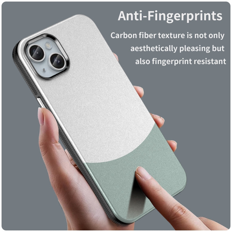 For iPhone 16 Plus Leather Texture MagSafe Magnetic TPU + PC Phone Case(Cyan) - iPhone 16 Plus Cases by PMC TechLife | Online Shopping South Africa | PMC TechLife | Buy Now Pay Later Mobicred