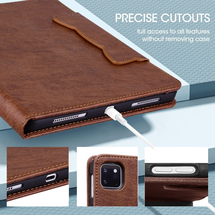 For Honor Pad X9 / X8 Pro Cat Buckle Leather Tablet Case(Brown) - Honor by PMC TechLife | Online Shopping South Africa | PMC TechLife | Buy Now Pay Later Mobicred