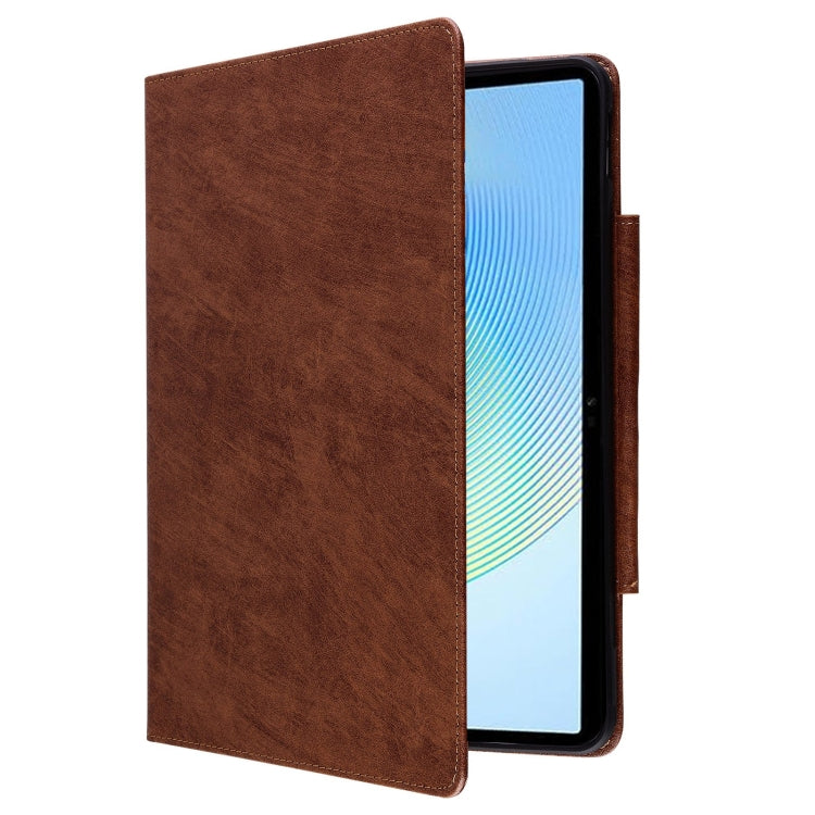 For Honor Pad X8a Cat Buckle Leather Tablet Case(Brown) - Honor by PMC TechLife | Online Shopping South Africa | PMC TechLife | Buy Now Pay Later Mobicred