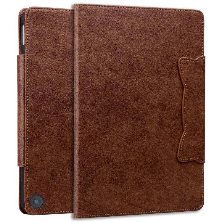 For Amazon Kindle Fire HD 10 2023 / 2021 Cat Buckle Leather Smart Tablet Case(Brown) - Amazon by PMC TechLife | Online Shopping South Africa | PMC TechLife | Buy Now Pay Later Mobicred