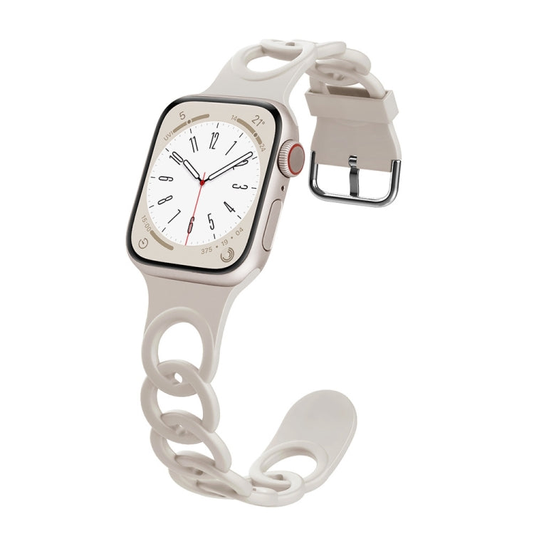 For Apple Watch SE 44mm Donut Hollow Silicone Watch Band(Starlight) - free shipping - PMc TechLife - Order now!