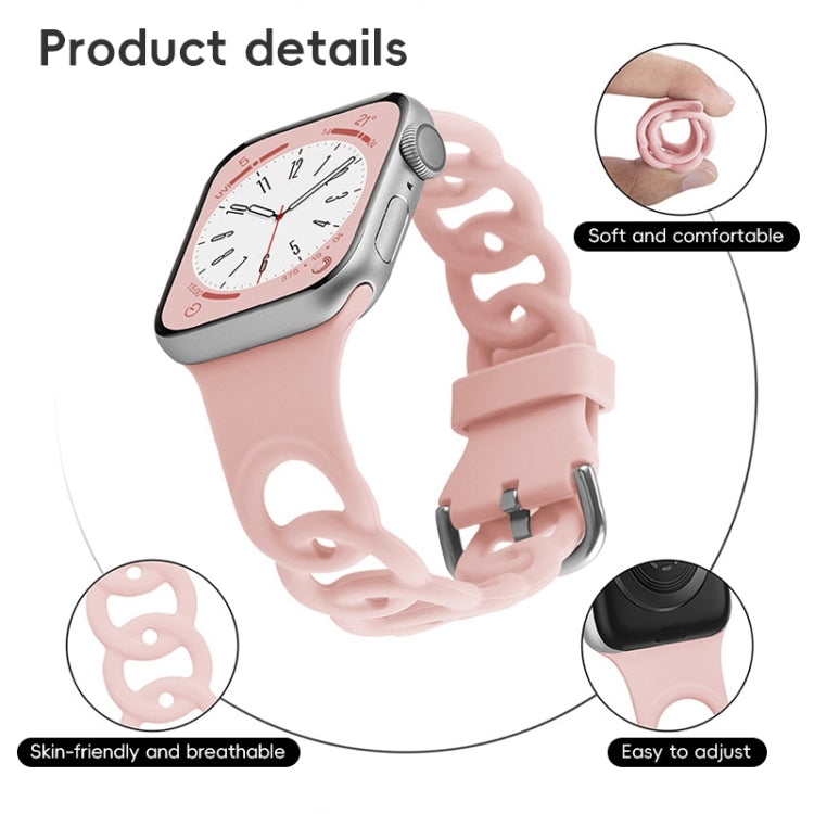 For Apple Watch Series 10 46mm Donut Hollow Silicone Watch Band(White) - Watch Bands by PMc TechLife | Online Shopping South Africa | PMc TechLife | Buy Now Pay Later Mobicred