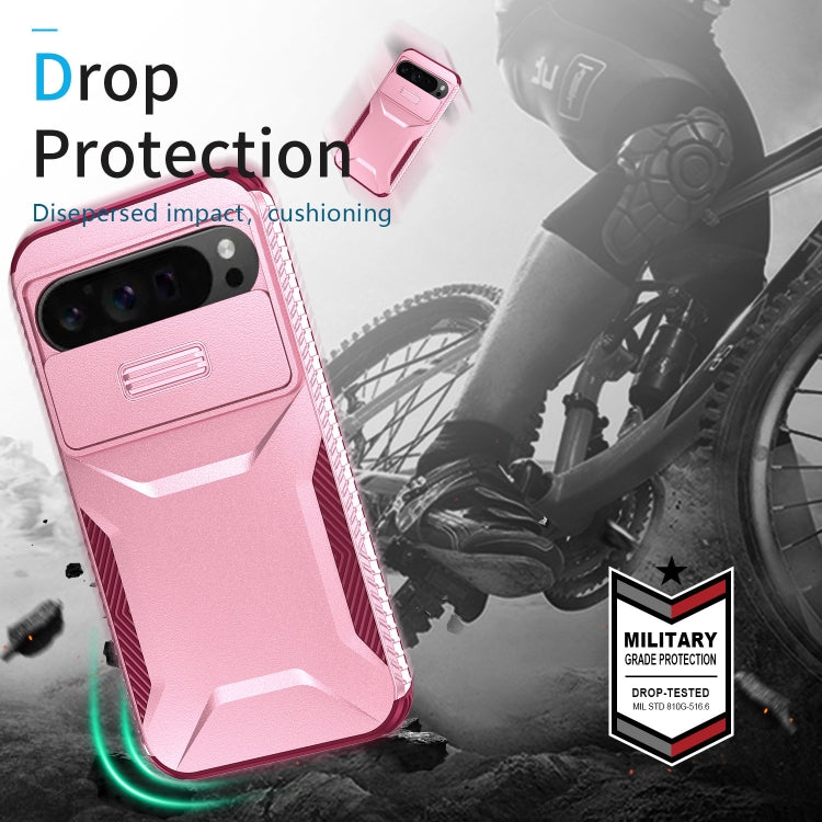 For Google Pixel 9 Pro XL Sliding Camshield Phone Case(Pink + Rose Red) - Google Cases by PMC TechLife | Online Shopping South Africa | PMC TechLife | Buy Now Pay Later Mobicred