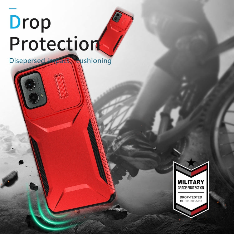 For Motorola Moto G 5G 2024 Sliding Camshield Phone Case(Red) - Motorola Cases by PMC Jewellery | Online Shopping South Africa | PMC Jewellery | Buy Now Pay Later Mobicred