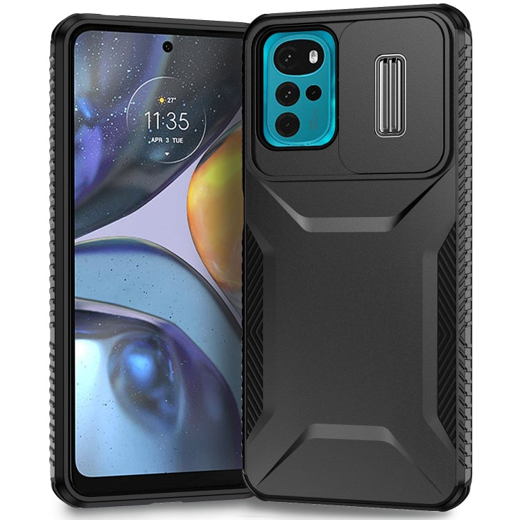 For Motorola Moto G22 2024 Sliding Camshield Phone Case(Black) - free shipping - PMC Jewellery - Order now!