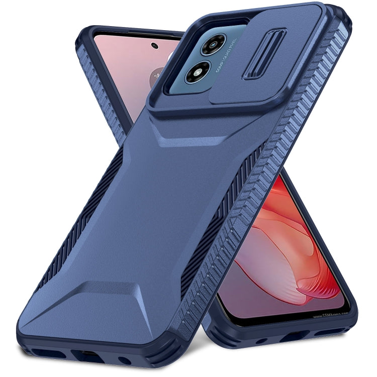 For Motorola Moto G Play 4G 2024 Sliding Camshield Phone Case(Blue) - Motorola Cases by PMC Jewellery | Online Shopping South Africa | PMC Jewellery | Buy Now Pay Later Mobicred