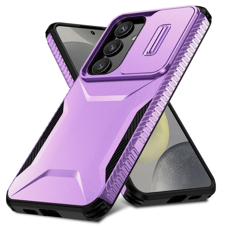 For Samsung Galaxy S25+ 5G / S24+ 5G Sliding Camshield Phone Case(Purple) - Galaxy S24+ 5G Cases by PMC Jewellery | Online Shopping South Africa | PMC Jewellery | Buy Now Pay Later Mobicred