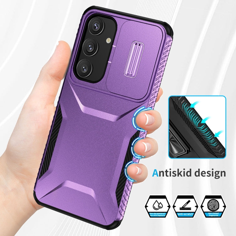 For Samsung Galaxy S25+ 5G / S24+ 5G Sliding Camshield Phone Case(Purple) - Galaxy S24+ 5G Cases by PMC Jewellery | Online Shopping South Africa | PMC Jewellery | Buy Now Pay Later Mobicred