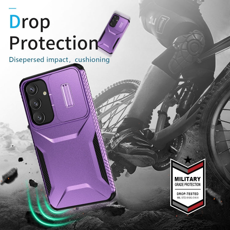 For Samsung Galaxy S25+ 5G / S24+ 5G Sliding Camshield Phone Case(Purple) - Galaxy S24+ 5G Cases by PMC Jewellery | Online Shopping South Africa | PMC Jewellery | Buy Now Pay Later Mobicred