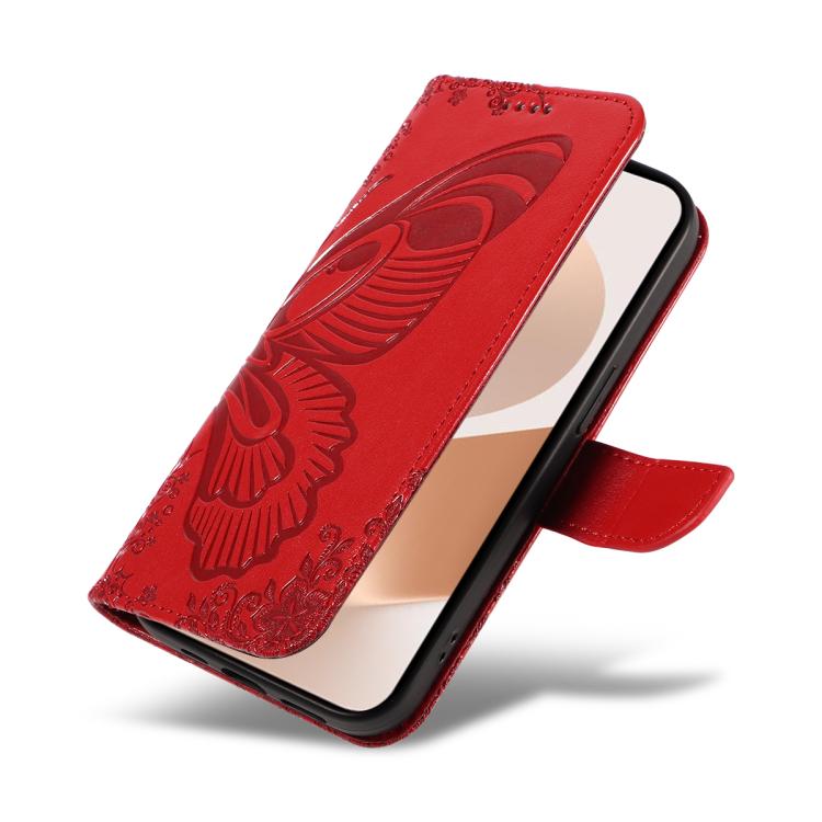 For Huawei Pura 80 5G Swallowtail Butterfly Embossed Leather Phone Case(Red) - free shipping - PMC TechLife - Order now!