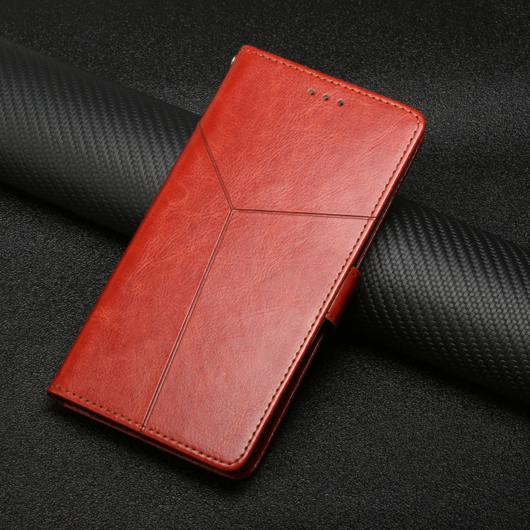 For Samsung Galaxy S25+ 5G Y-shaped Pattern Flip Leather Phone Case(Brown) - Galaxy S25+ 5G Cases by PMC Jewellery | Online Shopping South Africa | PMC Jewellery | Buy Now Pay Later Mobicred