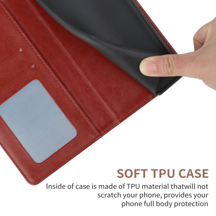 For Samsung Galaxy S25+ 5G Y-shaped Pattern Flip Leather Phone Case(Brown) - Galaxy S25+ 5G Cases by PMC Jewellery | Online Shopping South Africa | PMC Jewellery | Buy Now Pay Later Mobicred