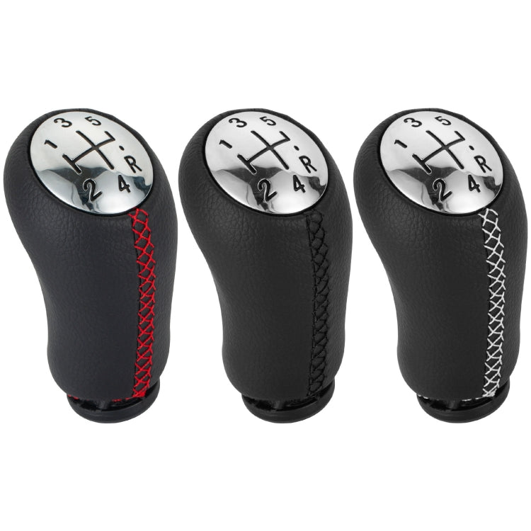 For Renault Clio III MK3 Car Gear Lever Knob Leather Gear Shift Knob(Black) - Shift Knob by PMC TechLife | Online Shopping South Africa | PMC TechLife | Buy Now Pay Later Mobicred