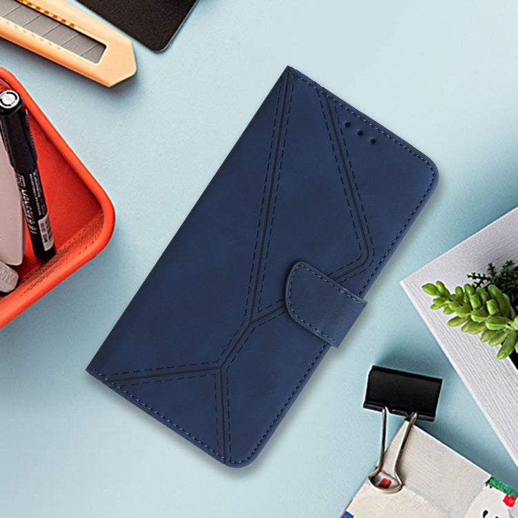 For Samsung Galaxy S25 Ultra 5G Stitching Embossed Leather Phone Case(Blue) - free shipping - PMC Jewellery - Order now!