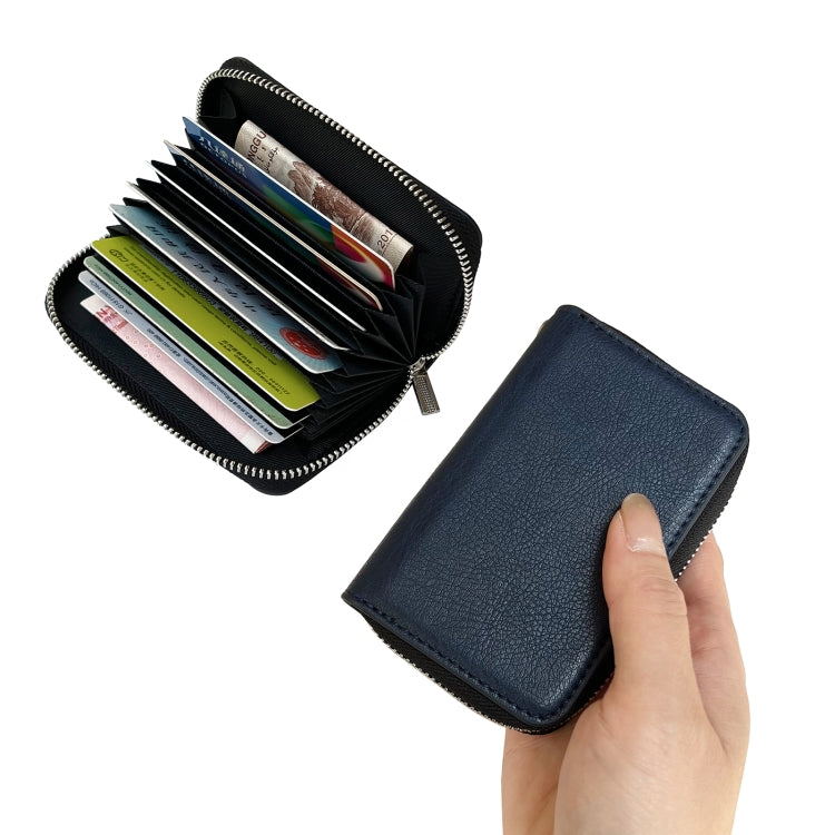 For Google Pixel 9 / 9 Pro Solid Color Zipper 11-Card Slots Bag Phone Case with Lanyard(Blue) - Google Cases by PMC TechLife | Online Shopping South Africa | PMC TechLife | Buy Now Pay Later Mobicred