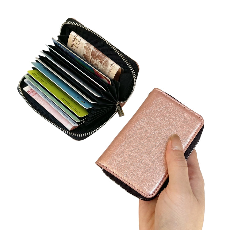 For Google Pixel 8 Pro Solid Color Zipper 11-Card Slots Bag Phone Case with Lanyard(Rose Gold) - Google Cases by PMC TechLife | Online Shopping South Africa | PMC TechLife | Buy Now Pay Later Mobicred