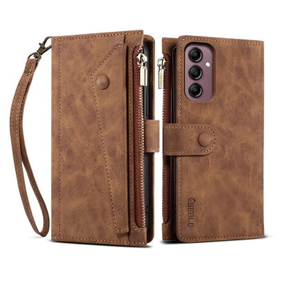 For Samsung Galaxy S24 FE 5G ESEBLE Retro Frosted RFID Flip Leather Phone Case(Brown) - Galaxy S24 FE 5G Cases by ESEBLE | Online Shopping South Africa | PMC Jewellery | Buy Now Pay Later Mobicred