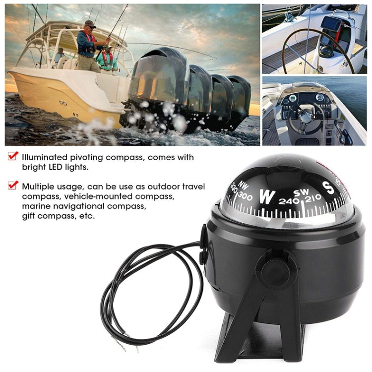 Nisa LC550 Car Boat Compass with Light - Code Readers & Scan Tools by PMC TechLife | Online Shopping South Africa | PMC TechLife | Buy Now Pay Later Mobicred