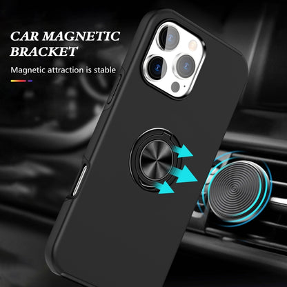 For iPhone 16 Magnetic Ring Holder Phone Case(Black) - iPhone 16 Cases by PMC Jewellery | Online Shopping South Africa | PMC Jewellery | Buy Now Pay Later Mobicred