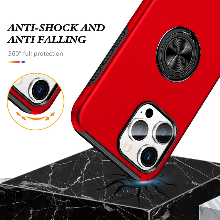 For iPhone 16 Magnetic Ring Holder Phone Case(Red) - iPhone 16 Cases by PMC TechLife | Online Shopping South Africa | PMC TechLife | Buy Now Pay Later Mobicred