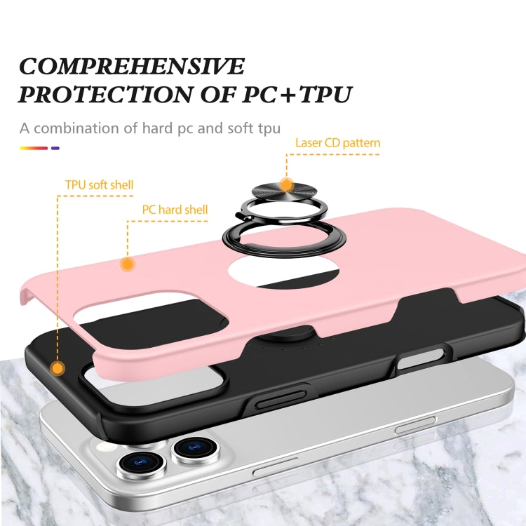 For iPhone 16 Magnetic Ring Holder Phone Case(Rose Gold) - iPhone 16 Cases by PMC Jewellery | Online Shopping South Africa | PMC Jewellery | Buy Now Pay Later Mobicred