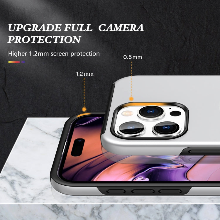 For iPhone 16 Magnetic Ring Holder Phone Case(Silver) - iPhone 16 Cases by PMC TechLife | Online Shopping South Africa | PMC TechLife | Buy Now Pay Later Mobicred