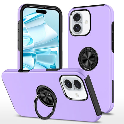 For iPhone 16 Plus Magnetic Ring Holder Phone Case(Purple) - iPhone 16 Plus Cases by PMC Jewellery | Online Shopping South Africa | PMC Jewellery | Buy Now Pay Later Mobicred