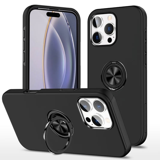 For iPhone 16 Pro Magnetic Ring Holder Phone Case(Black) - iPhone 16 Pro Cases by PMC Jewellery | Online Shopping South Africa | PMC Jewellery | Buy Now Pay Later Mobicred