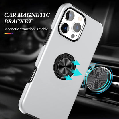 For iPhone 16 Pro Magnetic Ring Holder Phone Case(Silver) - iPhone 16 Pro Cases by PMC Jewellery | Online Shopping South Africa | PMC Jewellery | Buy Now Pay Later Mobicred