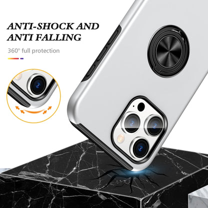 For iPhone 16 Pro Magnetic Ring Holder Phone Case(Silver) - iPhone 16 Pro Cases by PMC Jewellery | Online Shopping South Africa | PMC Jewellery | Buy Now Pay Later Mobicred