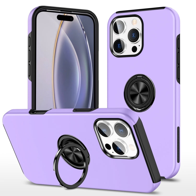 For iPhone 16 Pro Magnetic Ring Holder Phone Case(Purple) - iPhone 16 Pro Cases by PMC TechLife | Online Shopping South Africa | PMC TechLife | Buy Now Pay Later Mobicred