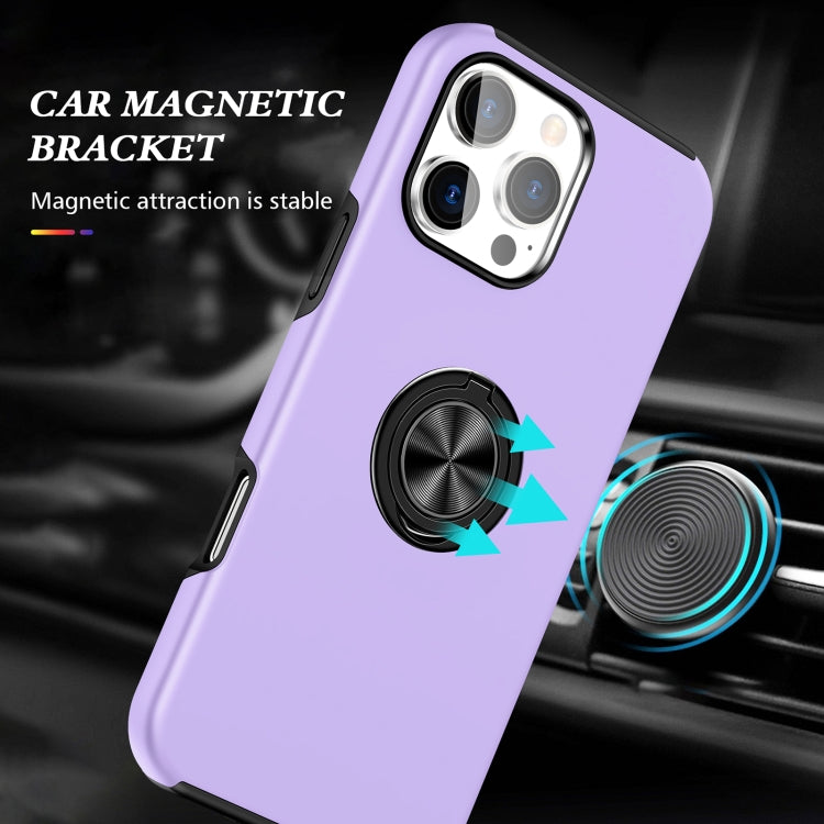 For iPhone 16 Pro Magnetic Ring Holder Phone Case(Purple) - iPhone 16 Pro Cases by PMC TechLife | Online Shopping South Africa | PMC TechLife | Buy Now Pay Later Mobicred
