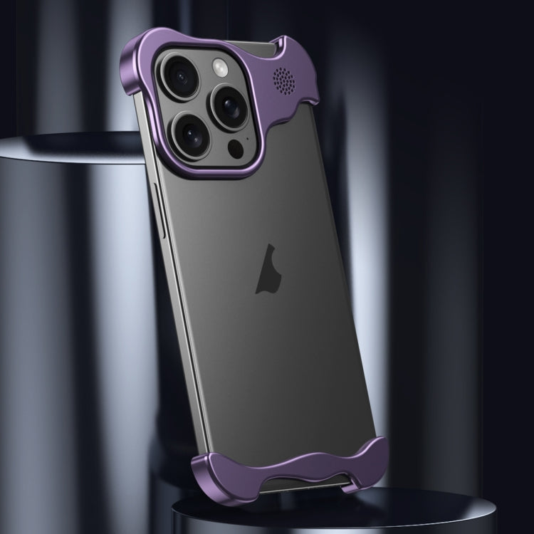 For iPhone 15 Pro Aromatherapy Alloy Frameless Phone Case(Purple) - iPhone 15 Pro Cases by PMC Jewellery | Online Shopping South Africa | PMC Jewellery | Buy Now Pay Later Mobicred