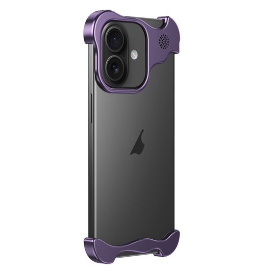 For iPhone 16 Aromatherapy Alloy Frameless Phone Case(Purple) - iPhone 16 Cases by PMC Jewellery | Online Shopping South Africa | PMC Jewellery | Buy Now Pay Later Mobicred