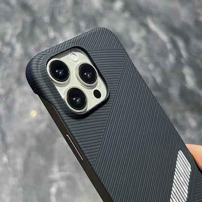 For iPhone 15 Carbon Fiber Frameless Cooling Phone Case(Silver) - iPhone 15 Cases by PMC Jewellery | Online Shopping South Africa | PMC Jewellery | Buy Now Pay Later Mobicred