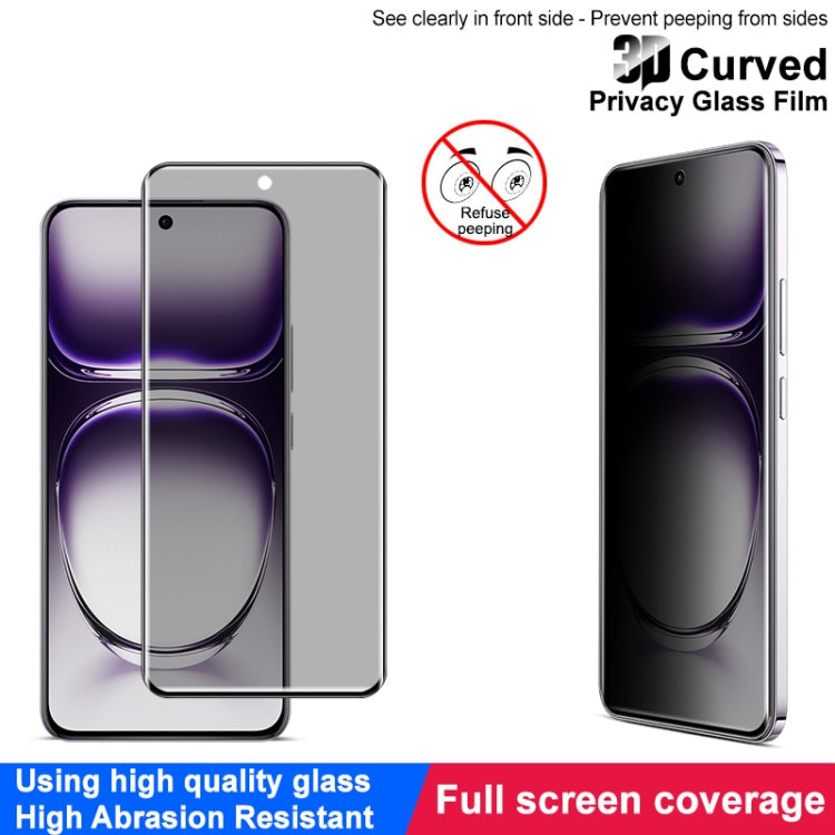 For OPPO Reno12 Pro Global imak 3D Curved HD Full Screen Anti-spy Tempered Glass Protective Film - Reno12 Pro Tempered Glass by imak | Online Shopping South Africa | PMC Jewellery | Buy Now Pay Later Mobicred