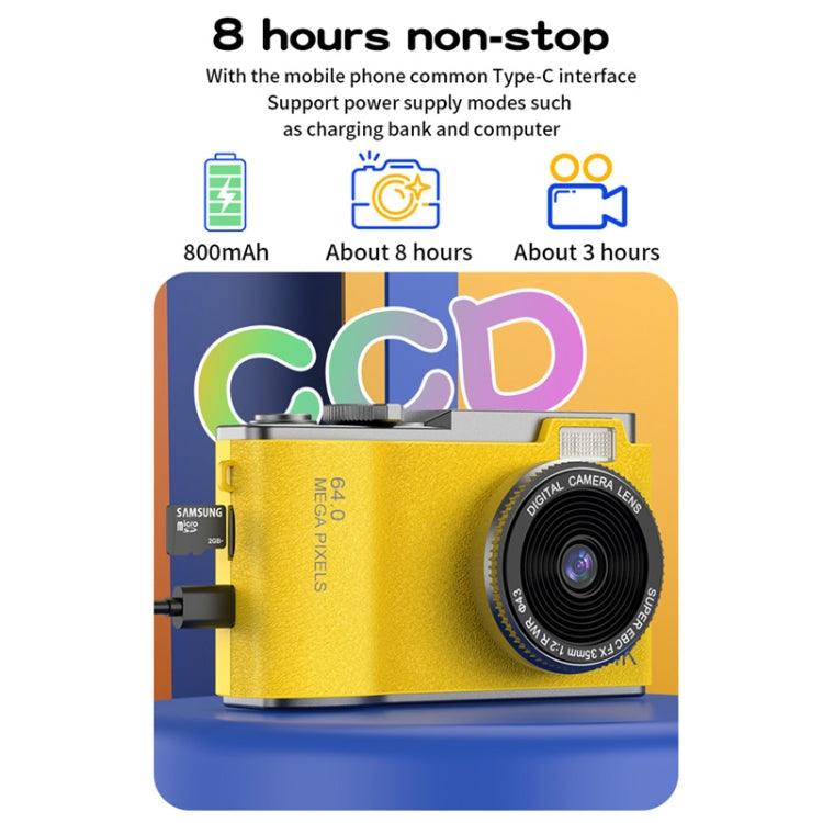 LK003 2.4 inch Dual-lens 4K HD CCD Camera Retro Kids Camera(Purple) - Children Cameras by PMC Jewellery | Online Shopping South Africa | PMC Jewellery | Buy Now Pay Later Mobicred