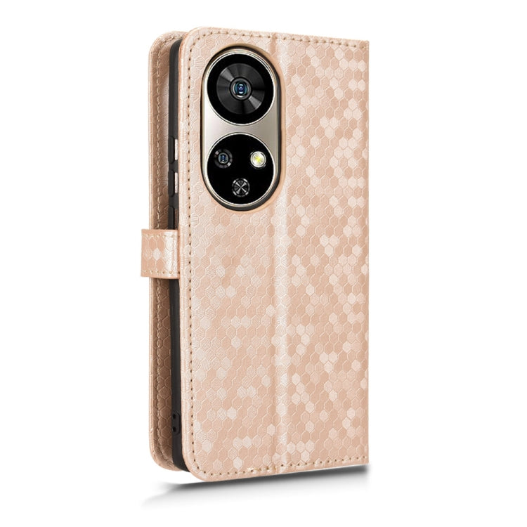 For Ulefone Note 17 Pro Honeycomb Dot Texture Leather Phone Case(Gold) - Ulefone Cases by PMC Jewellery | Online Shopping South Africa | PMC Jewellery | Buy Now Pay Later Mobicred